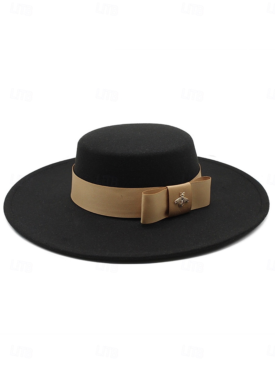 Chapeaux en tulle et coton chapeau fedora élégant vintage pour un mariage avec un accessoire de noeud headwear chapeaux robe de course de 2025 ? $36.99 –P6