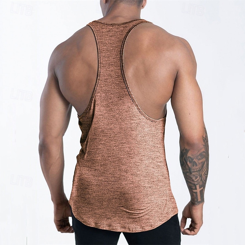 Herren Tank Top Weste Unterhemd Ärmelloses Shirt Ärmellos U-Ausschnitt Sommer Einfach Mode Designer Basic Urlaub Straße Ausgehen Schwarz Rosa Marineblau Top T-Shirt für Herren 2025 - $12.99 –P18