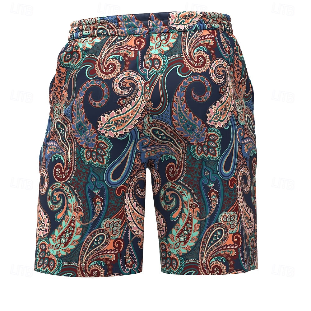 Hombre Floral Cachemir Boxers de Natación Pantalones de Natación Pantalones de Surf Media cintura Ropa de calle Hawaiano Casual Festivos vacaciones en la playa Bolsillo Correa Cintura elástica 2025 - $19.99 –P2
