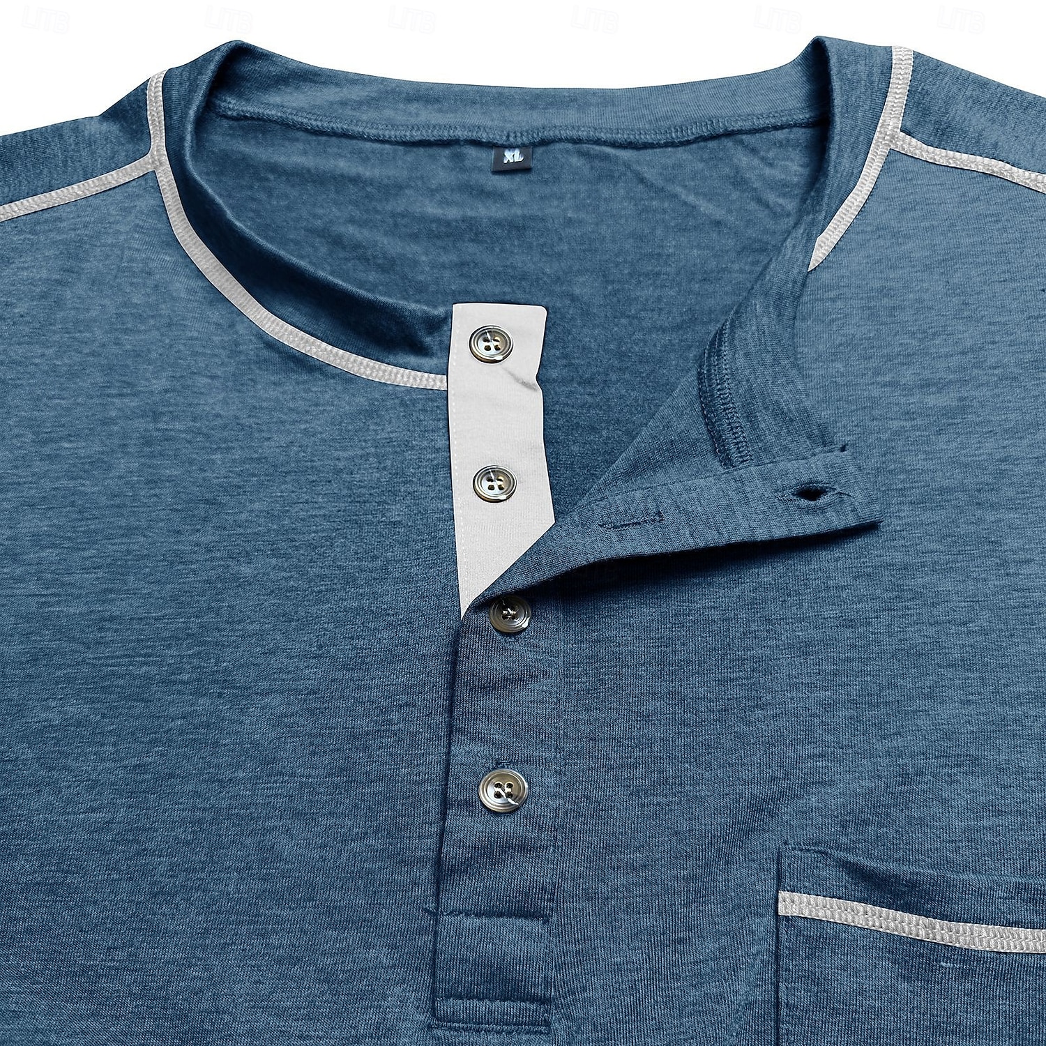 Męskie Koszulka z guzikami Koszula Henley Koszulka z krótkim rękawkiem Koszulka Krótki rękaw Henley Lato Jednolity/zwykły kolor Moda Designerskie Moda Urlop Ulica Wyjściowe Czarny Niebieski 2025 - $26.99 –P5