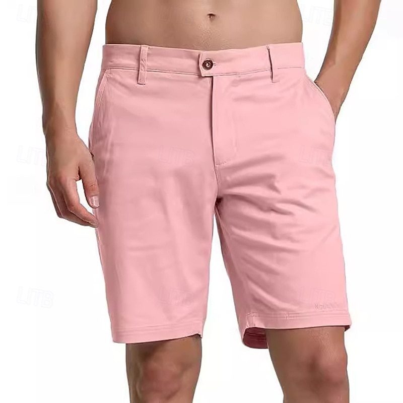 Homens Calção Shorts Chino Bermudas Shorts de trabalho Perna reta Tecido Pavio Humido Vestível Comprimento do joelho Ao ar livre O negócio Diário Moda Roupa de rua Preto Branco Micro-Elástica de 2025 por $22.99 –P4