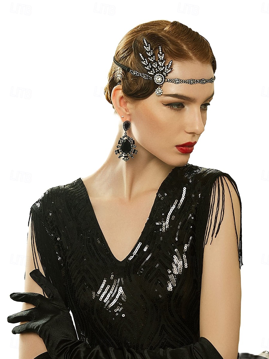 20. léta 20. století Velký Gatsby Bubenová čelenka Velký Gatsby Maškarní kostým Dámské předvečer Všech svatých Karneval Plesová maškaráda Párty Plesová maškaráda loučení se svobodou nevěsty Dospělé 2025 - $13.99 –P1