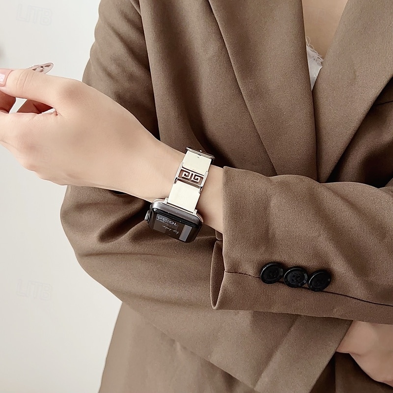Solo loop Kompatibel med Apple Watch-klokkereim 38mm 40mm 41mm 42mm 44mm 45mm 49mm Justerbar PU-lær Erstatningsklokkerem til iwatch Ultra 2 Series 9 8 7 SE 6 5 4 3 2 1 2025 - $23.99 –P4