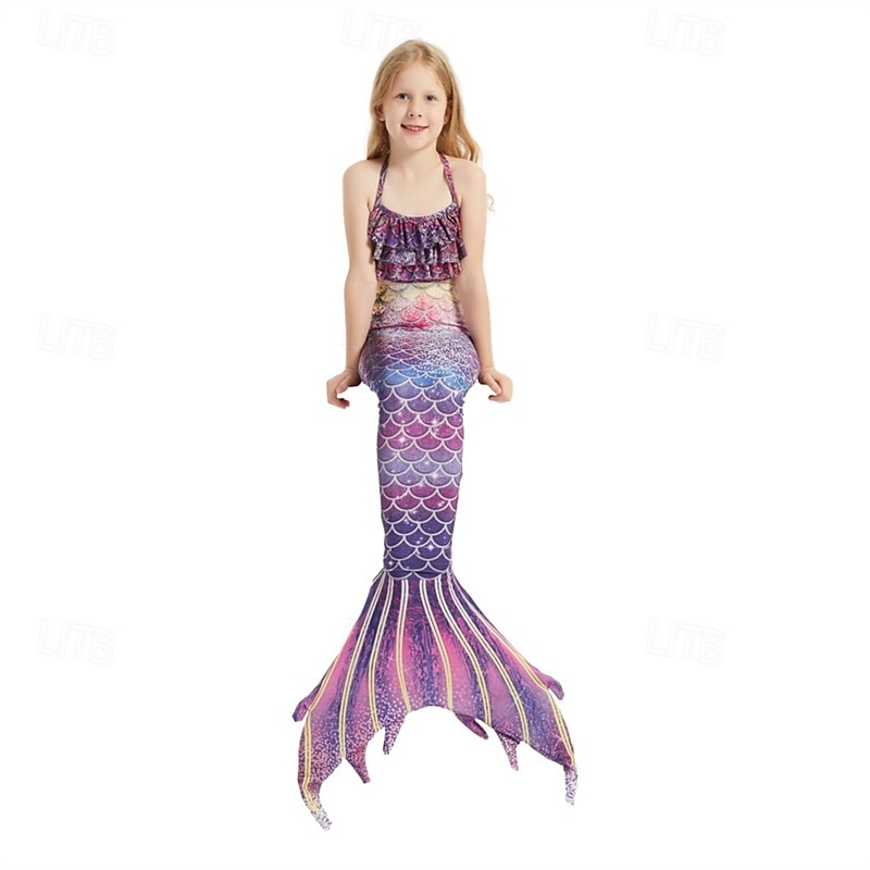 Enfants Fille Maillots de bain sirène Maillot de bain Vacances Plage Balance Vacances Tropique Maillots de bain 4 ans et + Eté Rose Claire Rose Claire de 2025 ? $34.99 –P18