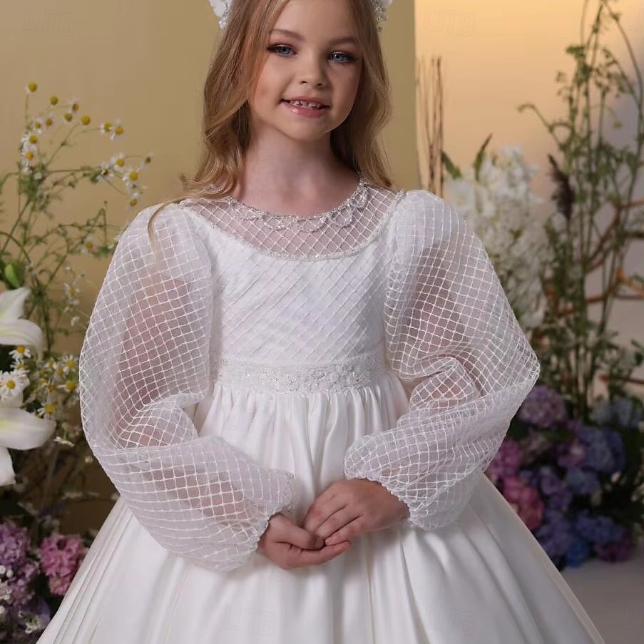 Ball gown dlouhé po podlahu šaty pro družičky Quinceanera Elsa Frozen dívčí roztomilé plesové šaty tyl s řaseným královským stylem tutu fit 3-16 let 2025 - €108.99 –P3
