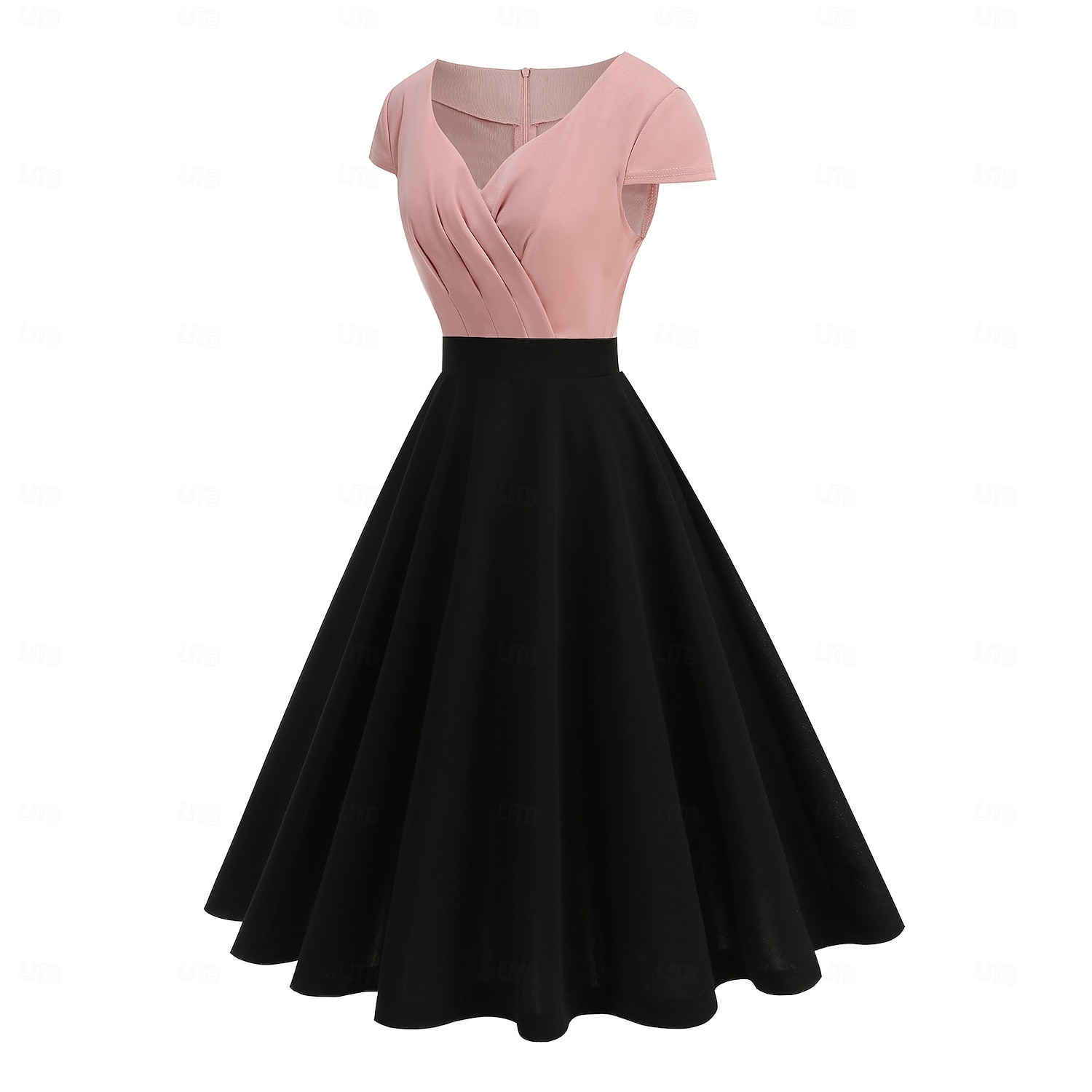 Elegant 1950 Rochie de epoca Lungime Genunchi Rochii Rochie A-Line Rochie de ceai Linia -A Pentru femei Crăciun Carnaval An Nou Venire Acasă Casul / Zilnic Petrecerea Burlăcițelor Adulți Rochii de 2025 - $29.99 –P2