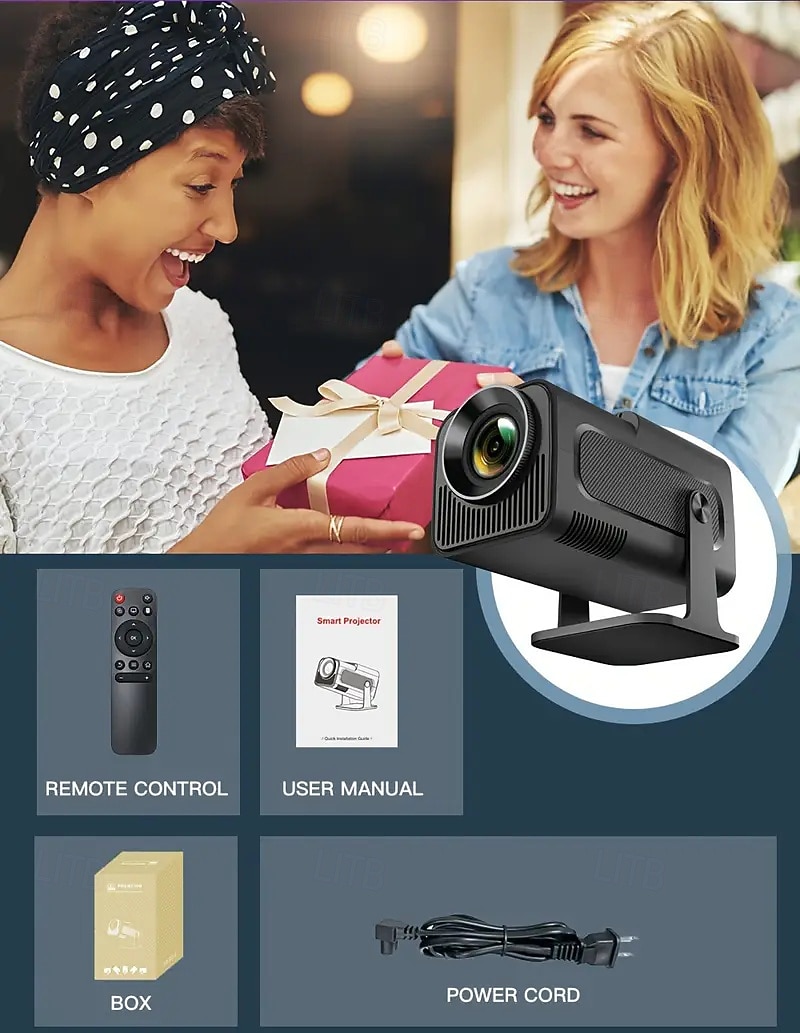 Интеллектуальный проектор 1080p Vision 1080p HD 400 яркость ANSI для Android 11.0 два диапазона Wi-Fi поворот на 180 градусов для домашнего кинотеатра и использования на открытом воздухе 2025 - $117.99 –P10