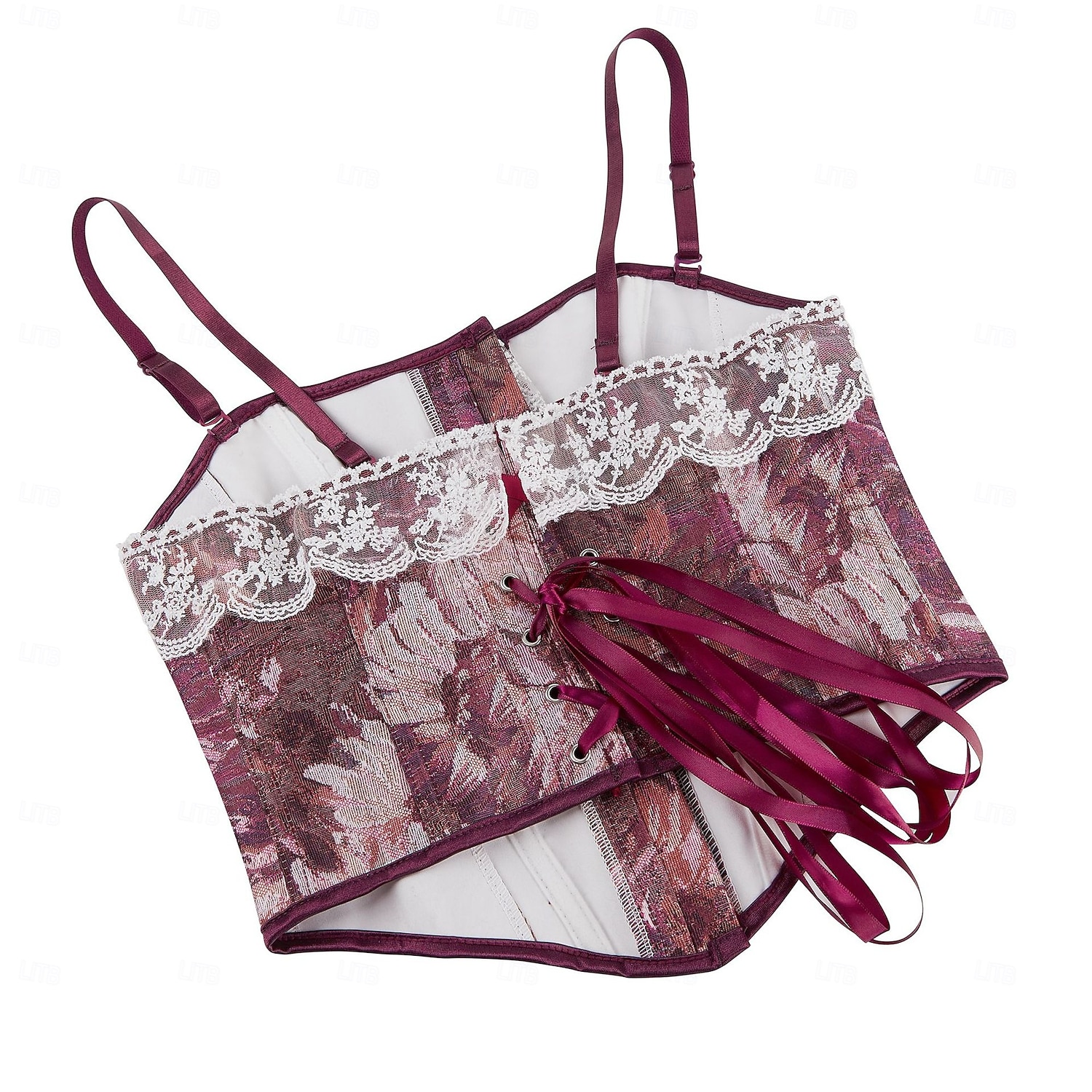 Retró Középkori Reneszánsz Fűző Prsluk Bustier Fűzős Virágos Jacquardszövet Jelmez Női Kelta Fantasy királyi Mindszentek napja Farsang Parti Alkalmi / Napi LARP Felnőttek Fűző 2025 - $23.99 –P12