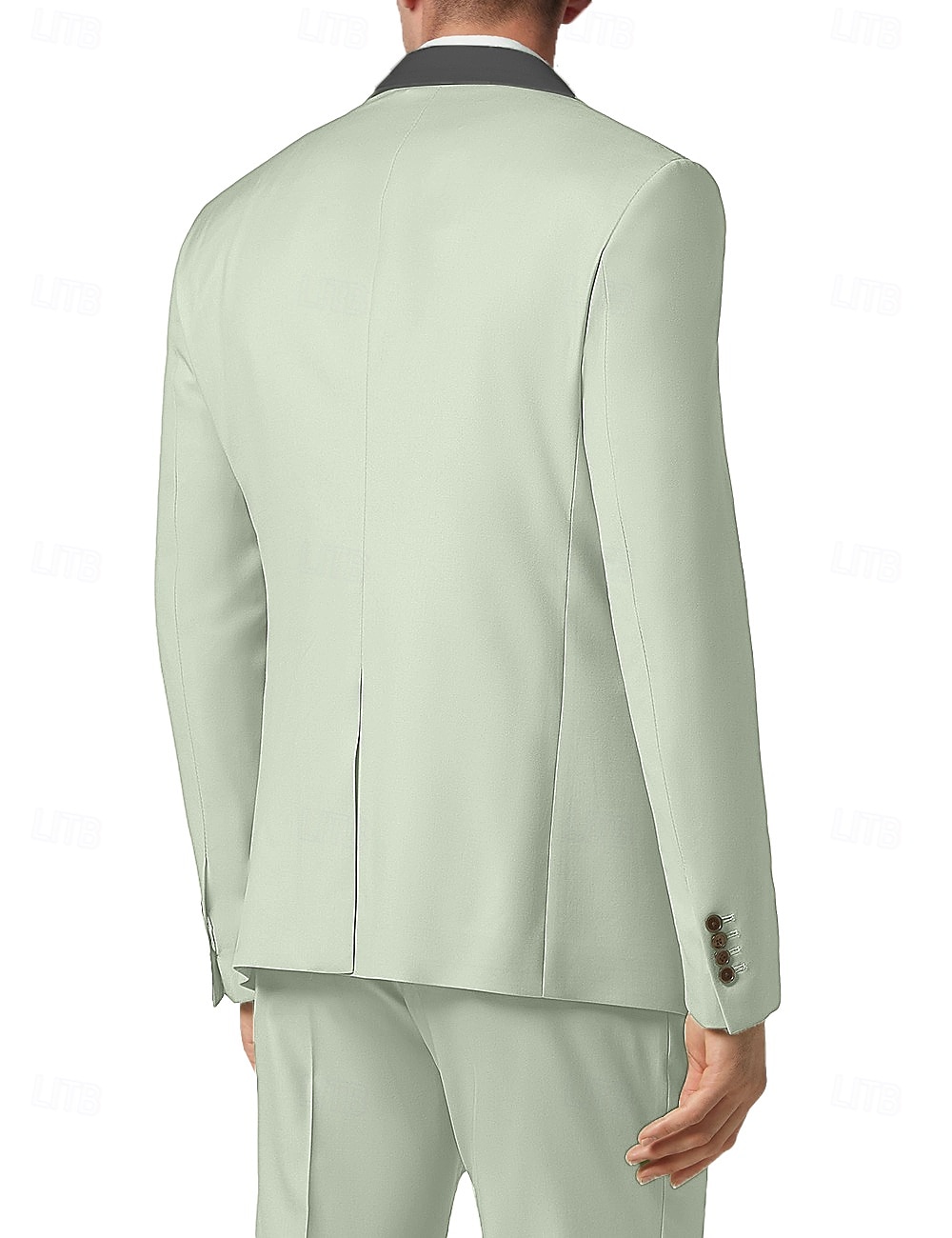 Herre Bryllup Prom Festkostymer Tuxedo Lys Grønn Mote Formell Sommer Enfarget Standard Passform 2 Delt Enkelspent Én-knapp 2025 - $122.99 –P3