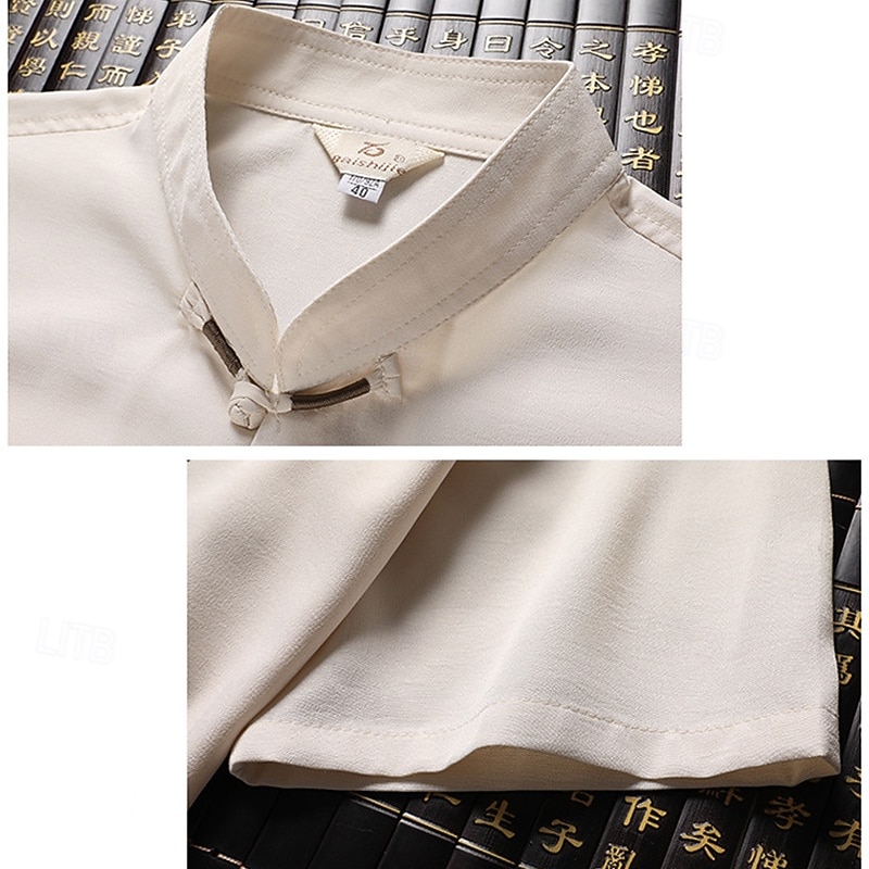 Bărbați Cămașă Cămașă de vară Cămașă casual Cămașă de plajă Camașă cu nasturi Roșu-aprins Bleumarin Trifoi Gri Deschis Gri Închis Manșon scurt Balaur Guler de stand Vacanță Hawaiian Brodat 2025 - $21.99 –P8