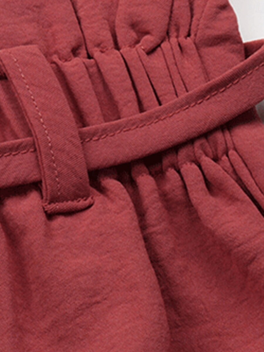 Femme Chino Short Mode Vêtement de rue Court Taille haute Plein Ceinture élastique Confortable Doux Micro-élastique Extérieur Plein Air Rouge Beige Eté Printemps Standard de 2025 ? $24.99 -P14