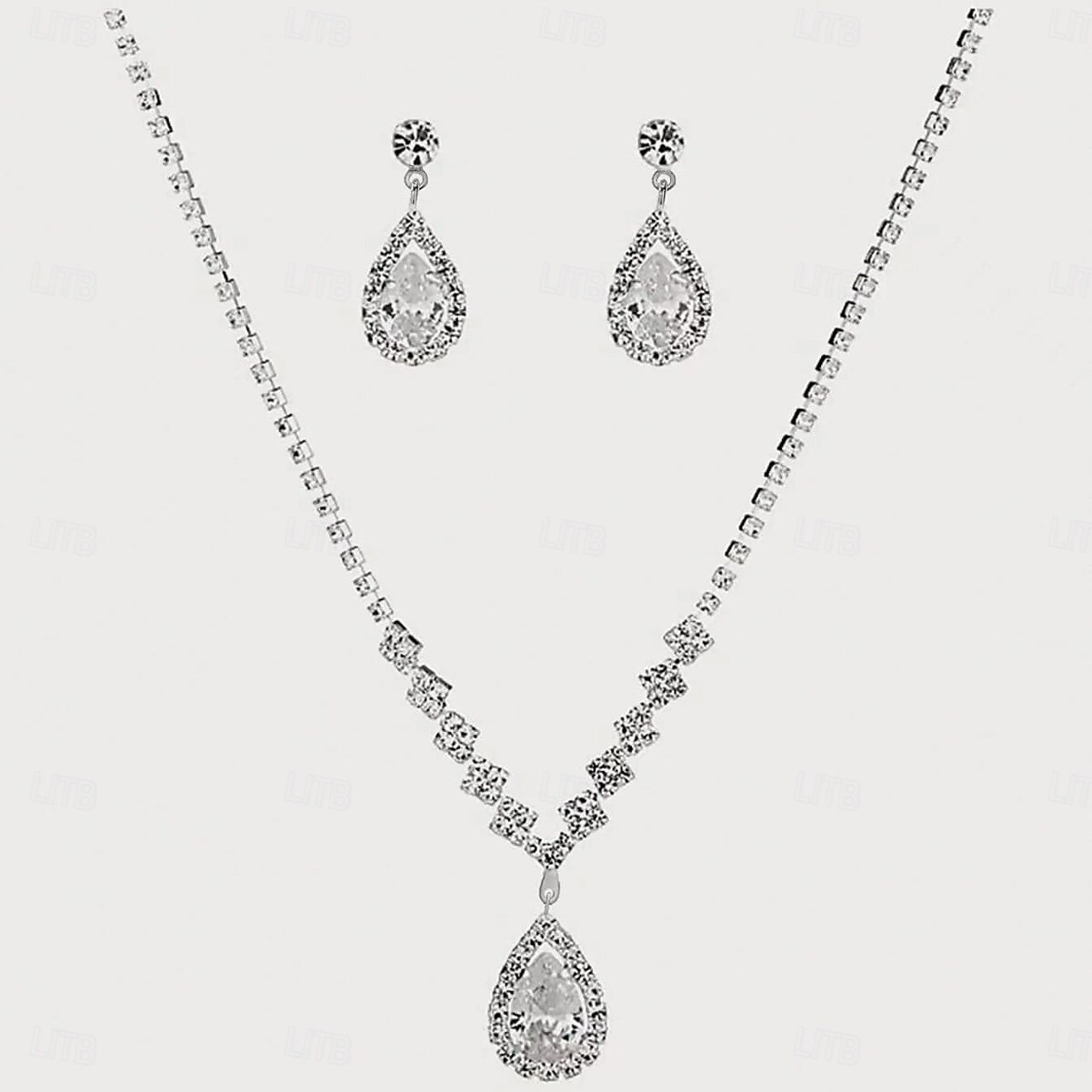 Bridal Jewelry Sets One-piece Suit Alloy Earrings Necklace Bracelets Women's Stylish Cute Geometrical Joy Geometric Jewelry Set For Party 2025 - $25.99 –P5
