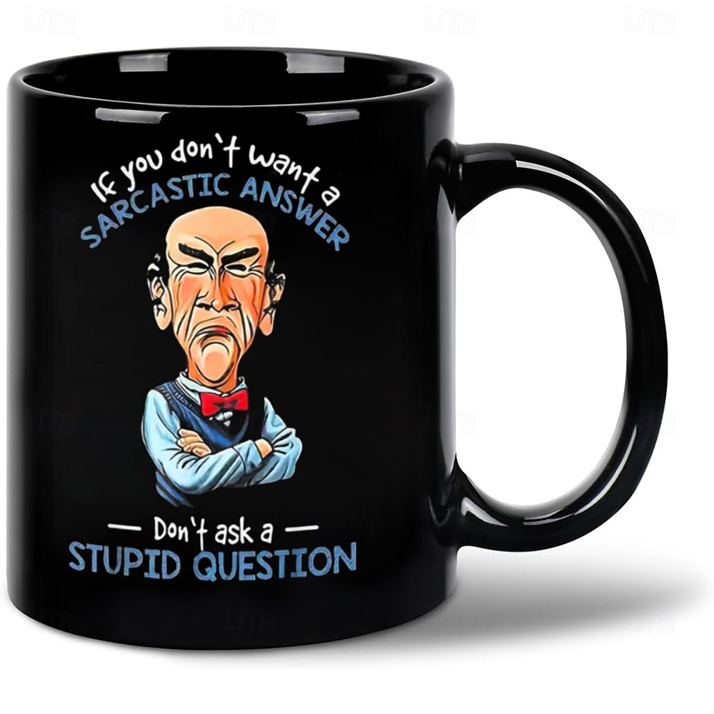 Kaffeetasse, schwarze Retro-Vintage-Keramiktasse mit Grafikdesign, 12 oz/330 ml, perfektes Geschenk für Freunde, Muttertag, Hochzeit 2026 - $16.99 –P5