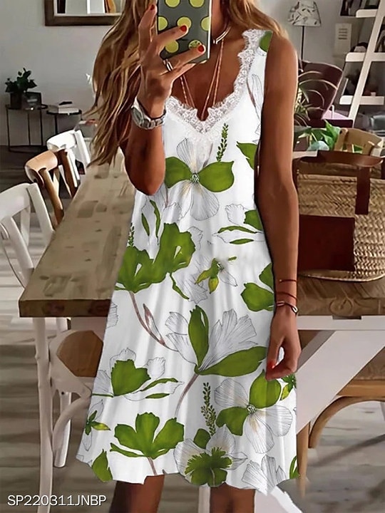 Női EU / USA méret Mini ruha hétköznapi ruha Strandruha Elegáns ruha Elegáns Csehország Szabadság Ujjatlan Vakáció Hétköznapi Tengerpart Előírásos öltözék Tömör szín Falevél Ujjatlan V-alakú Fehér 2025 - $21.99 –P7