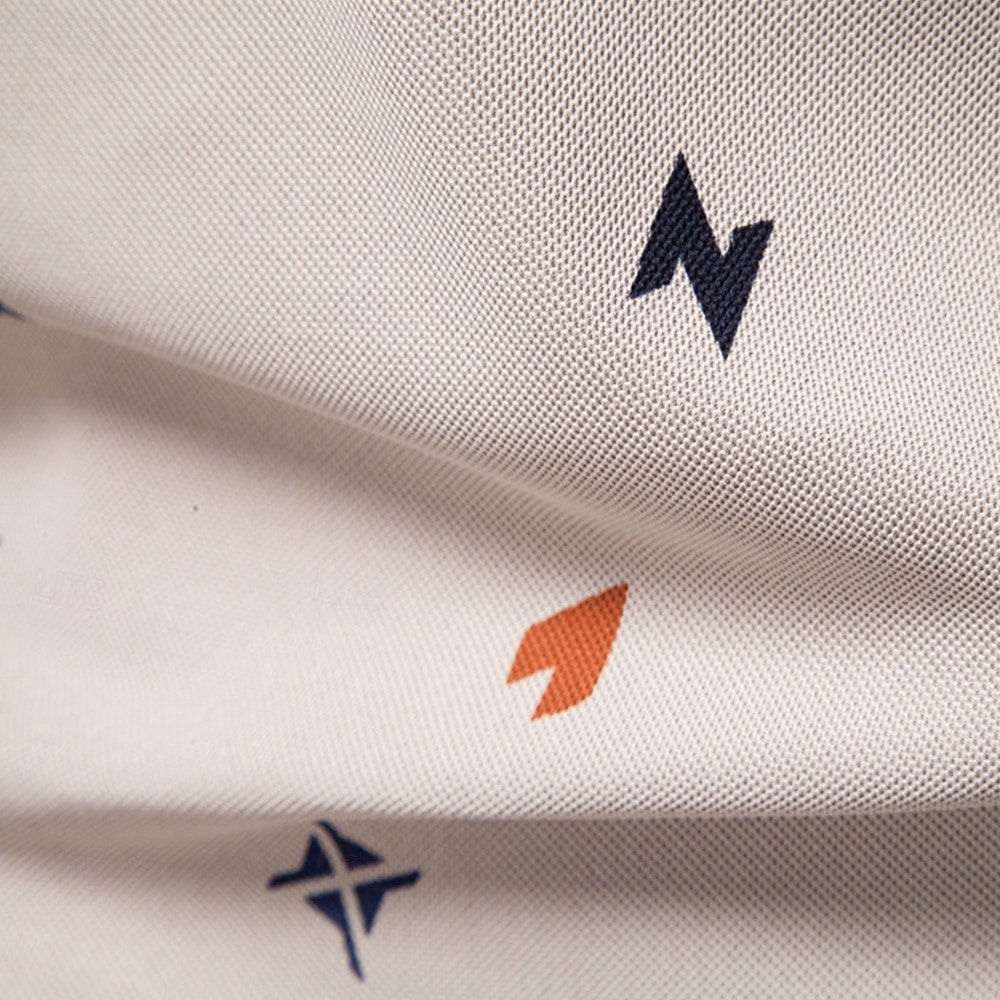 Men's Polo Knit Polo Sweater Formal Work Turndown Short Sleeve Letter & Number Buttons Summer White Green Beige Polo 2026 - $24.99 –P19