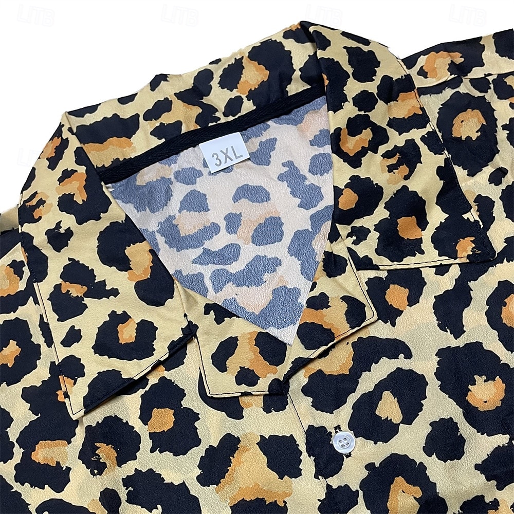 Retro Antiguo Años 70 Camisas Camisa hawaiana Hippie Disco Leopardo Hombre Vacaciones Fiesta Desfile del orgullo Adulto Camisas 2025 - $21.99 –P5