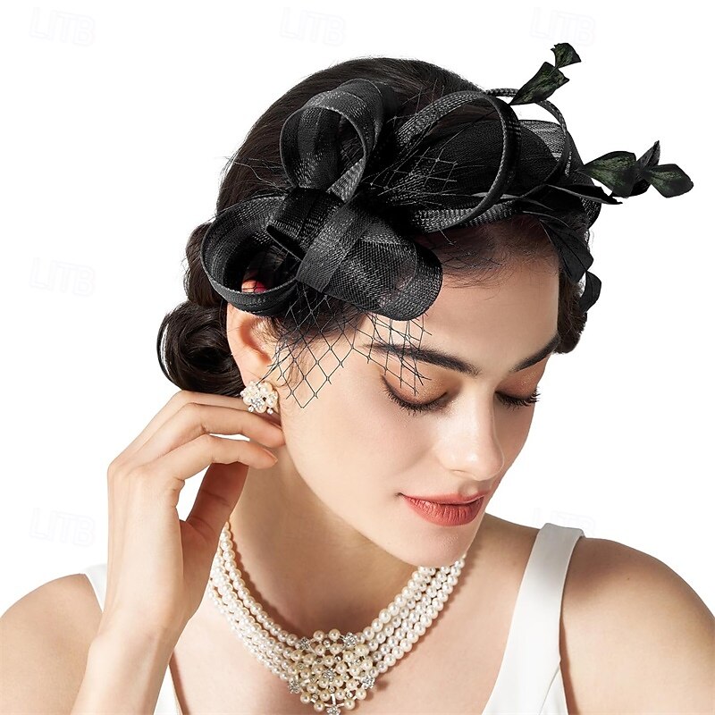 fascinators hiuspanta höyhenellä, naisten teejuhlahattu kentucky derbyyn, cocktailiin, häihin, naamiaisjuhliin 2025 - $15.99 –P6