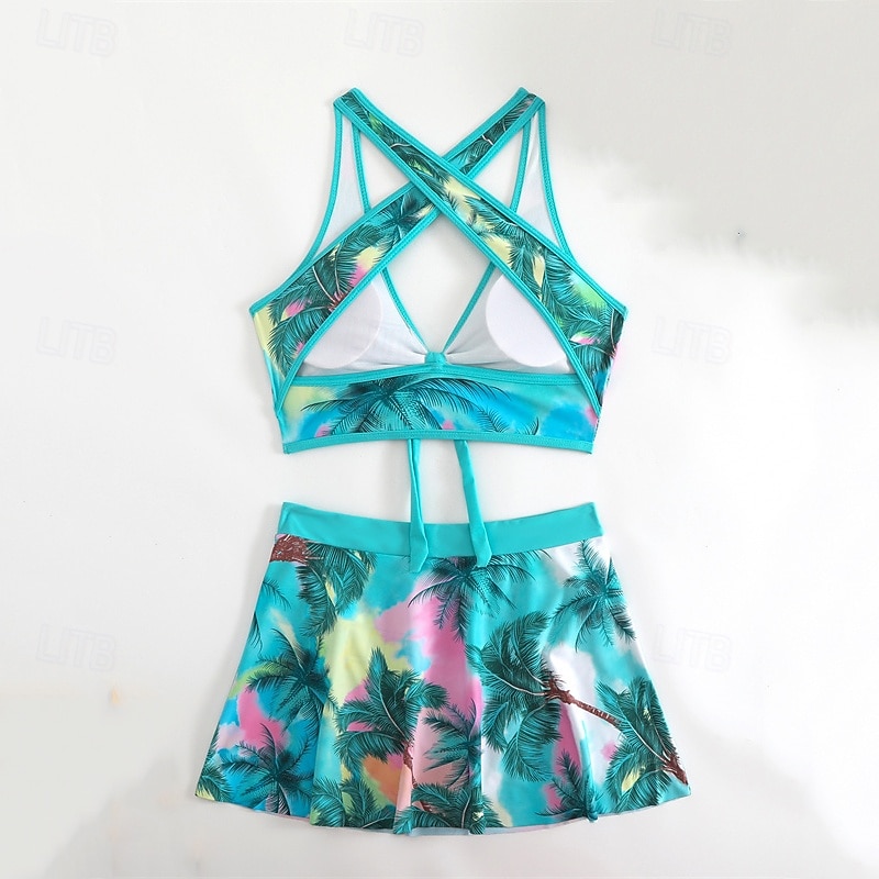 Femme Tankini Maillot De Bain Deux Pièces Dos Nu Maillots de Bain Mosaïque Maillots de Bain Noir Jaune Respirable Séchage rapide Poids Léger Sans Manches - Natation Surf Plage Eté Printemps de 2025 ? $21.59 –P13
