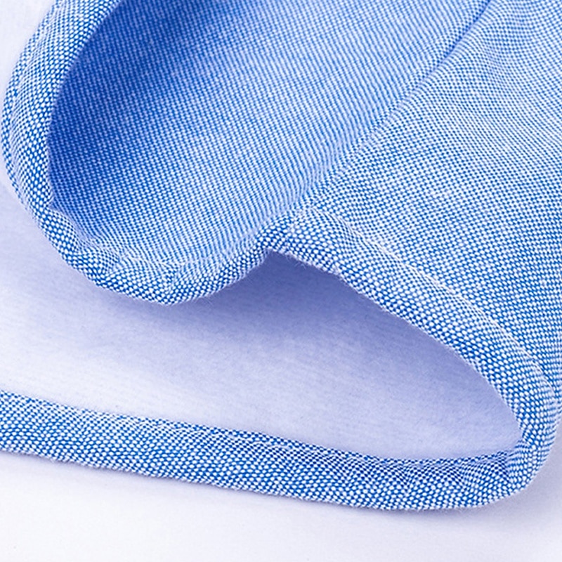 Herr Skjorta Knapp upp skjorta Randig Bröllop Fest Vit Marinblå Blå Himmelsblå Långärmad Kavajslag Höst Vinter Kläder Fleece 2025 - $29.99 –P16