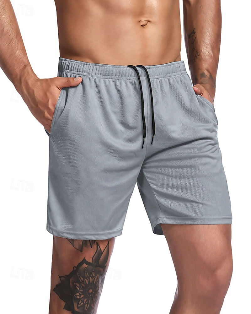 Homens Shorts ativos Shorts de moletom Calção Shorts de verão Bolsos Com Cordão Cintura elástica Tecido Conforto Curto Esportes Diário Para Noite Moda Casual Preto Verde Tropa Micro-Elástica de 2025 por $13.99 –P7