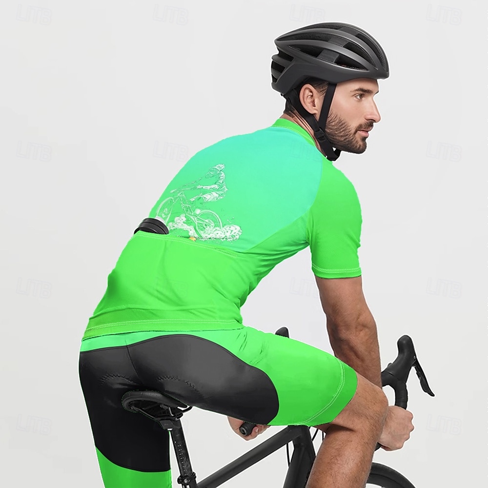 Homens Camisa para Ciclismo Manga Curta Moto Camiseta Camisa / Roupas Para Esporte com 3 bolsos traseiros Ciclismo de Montanha Respirável Secagem Rápida Design Anatômico Capilaridade Roxo Laranja de 2025 por $20.99 -P9