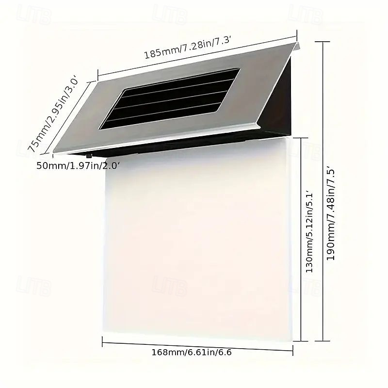 Luz solar de acero inoxidable para señal de dirección – luz de pared exterior led para el hogar, el jardín, la calle y el patio | luz solar de noche impermeable 1 pieza 2025 - $16.99 –P1