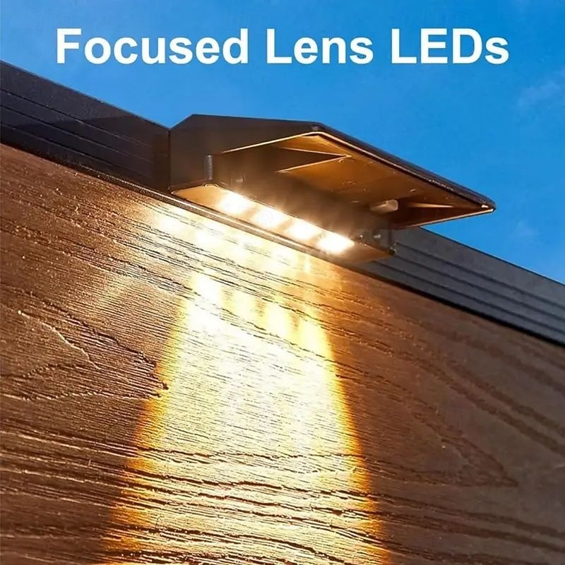 2/4 шт. светодиодных фонарей на солнечных батареях – уличные водонепроницаемые настенные светильники IP65 для столбов забора, террасы, перил, ступенек бассейна, сада, патио, дворового освещения 2026 - $36.99 –P6