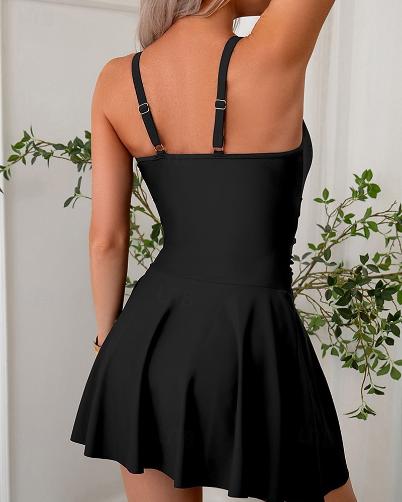 Dámské Plavky Vázáno Plavky Jednobarevné Plavky Černá Fialová Prodyšné Rychleschnoucí Lehká váha Bez rukávů - Plavání Surfování Plážové Léto Jaro 2026 - $28.99 –P4