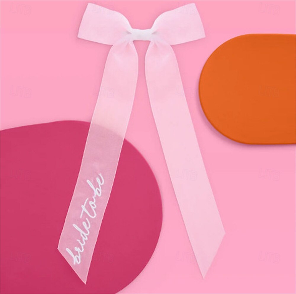 Pinza para el cabello de una sola capa con lazo de novia grande y elegante con perlas falsas, cinta de tul de estilo dulce, accesorio de velo de novia de cuento de hadas de moda para uso diario 2025 - $9.49 –P4