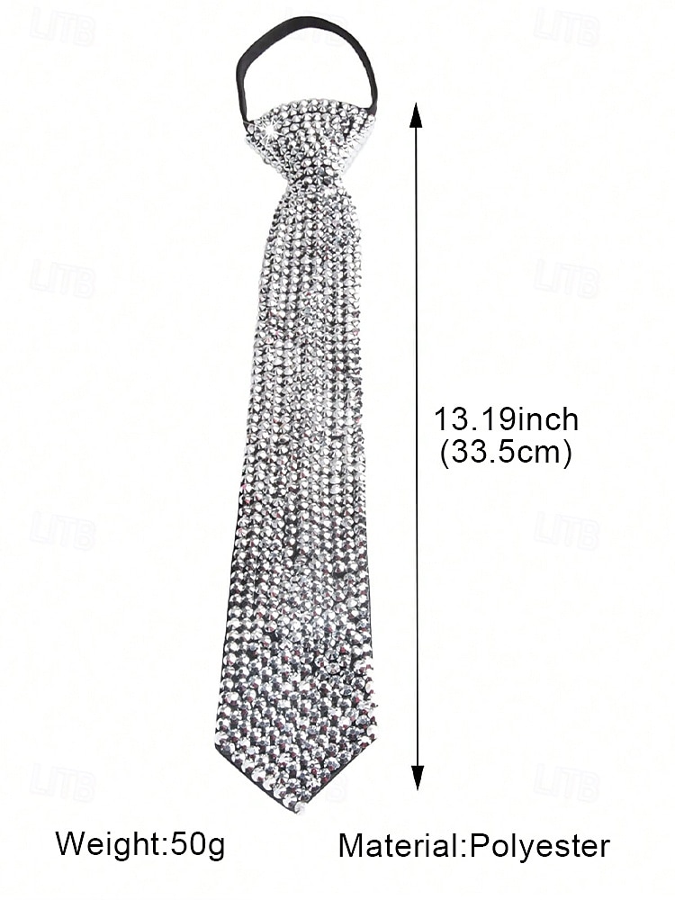 Rhinestone Diamond-Style Tie for Men and Women – Sparkling Faux Diamond Detail for Formal Events, Parties and Special Occasions 2026 - $14.99 –P10