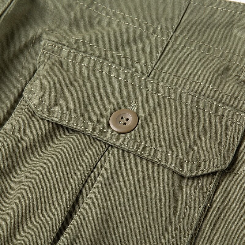 Herren Cargo Shorts Kurze Hosen Shorts Kurze Hosen Sommer-Shorts Knopf Multi Pocket Glatt Komfort tragbar Knielänge Outdoor Sport Täglich Modisch Brautkleider schlicht Schwarz Khaki 2025 - $18.99 –P12