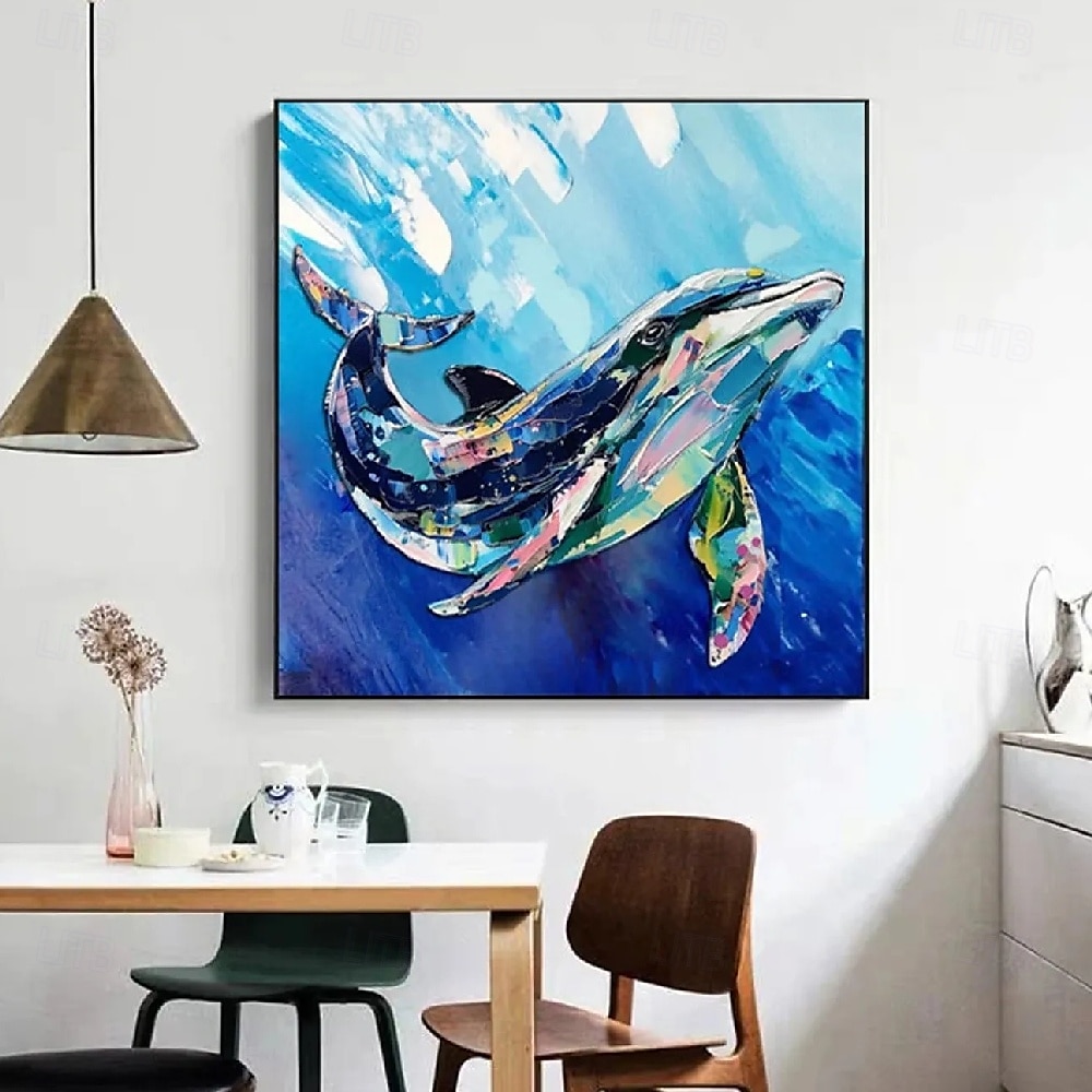 peinture abstraite bleue sur toile, peinture de baleine faite à la main, art abstrait extra large, peinture animale, peinture de baleine texturée surdimensionnée, art animalier, grandes peintures de 2025 ? $108.99 –P3