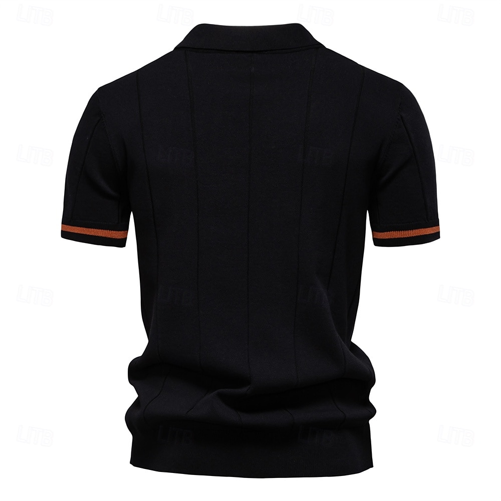 Miesten Polo Neulo poolo Muodollinen Työ Sänkyjen avaus Neljänneksen postinumero Lyhythihainen Yhtenäinen väri Sulkea jnk vetoketju Kevät Tumman harmaa Musta Valkoinen Laivaston sininen Khaki Harmaa 2025 - $27.99 –P10