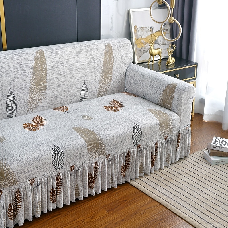 1 Pc Stretch Sofa Slipcover Sofa Cover With Skirt Printed Couch Cover Furniture Protector for Bedroom Living Room Home Decor 2025 - $41.99 –P20
