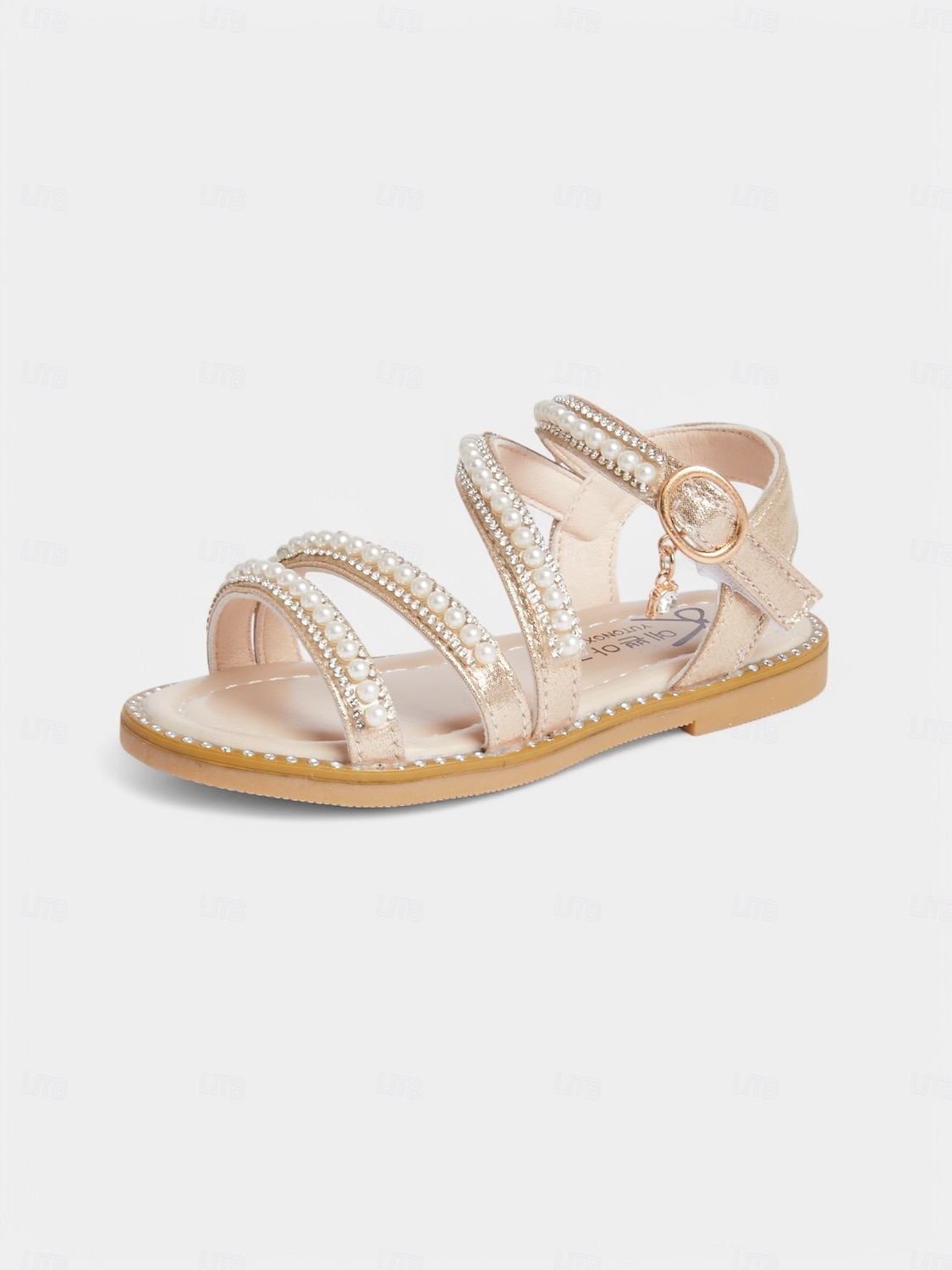 Perlenriemchen-Sandalen für Mädchen – stilvolles Hochzeitsschuhwerk für Blumenmädchen 2026 - $14.99 –P2