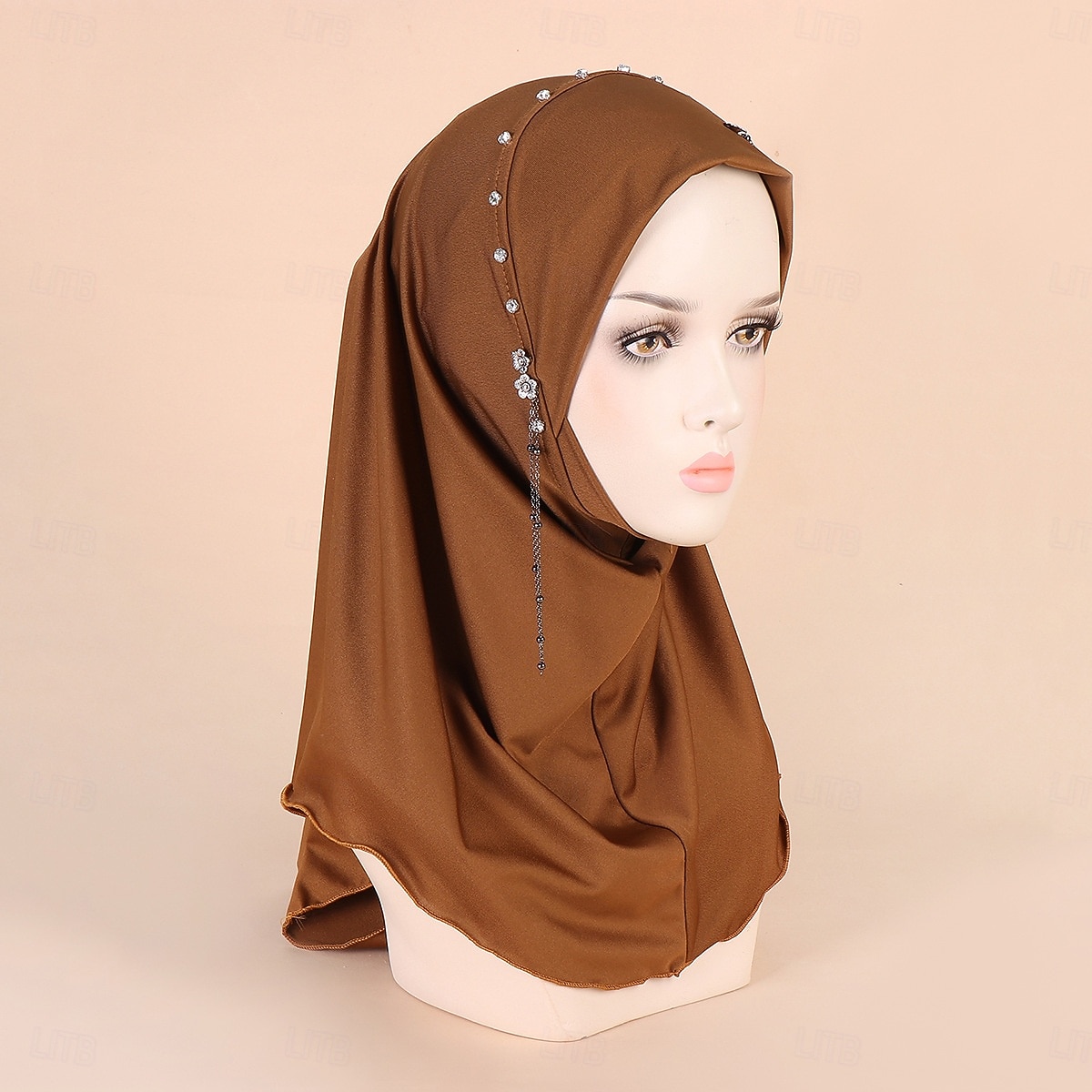 Dame Hodeinnpakninger Hijab skjerf Hodeskjerf Religiøs Dubai islamsk Arabisk Muslim Ramadan Voksne Halstørklæ 2025 - $24.99 –P8