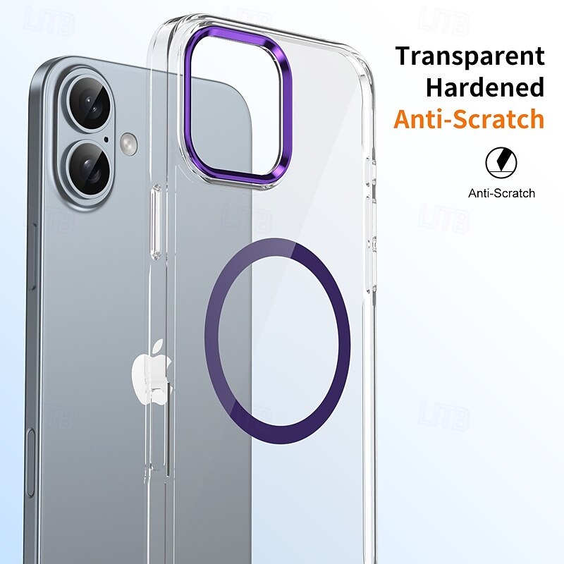 телефон Кейс для Назначение iPhone 16 Про Макс Плюс Айфон 15 Про Макс Плюс iPhone 14 13 12 Pro Max Plus Кейс на заднюю панель Магнитный Поддержка беспроводной зарядки Ретро Закаленное стекло 2025 - $18.99 –P12