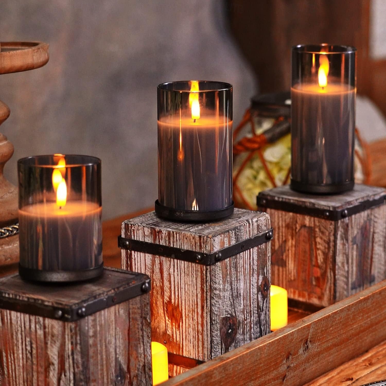 3 pezzi di luci di candela a LED senza fiamma con telecomando - a batteria, bianco caldo, natale, matrimonio &decorazioni per feste del 2025 a $27.99 –P4