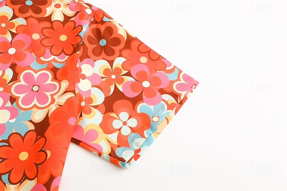 Retro 70. léta Tričko Aloha košile Hippie Květinový Maškarní kostým Pánské Dovolená Párty Pride Parade Dospělé Tričko 2025 - $20.99 –P10