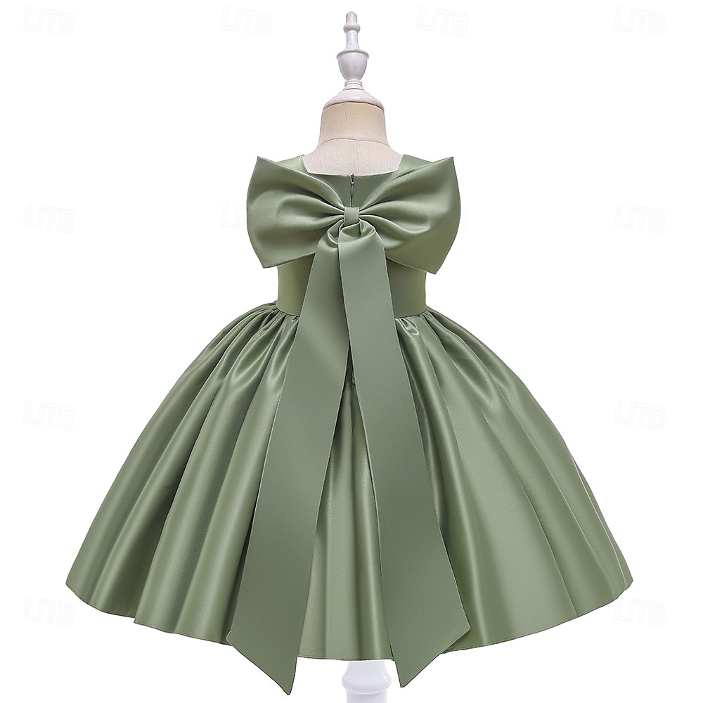 Kids Girls' Party Dress Solid Color Sleeveless Special Occasion Princess Polyester Party Dress Summer Spring 3-10 Years Multicolor White Champagne 2025 - $34.99 –P2