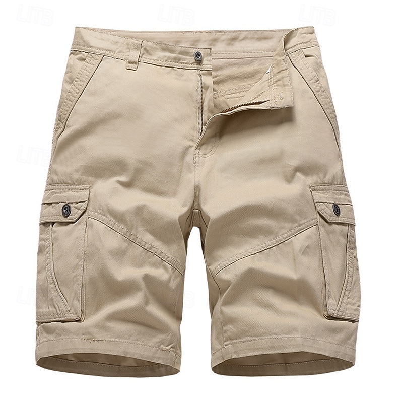 Homme Short Cargo Short Bermuda Short de travail Shorts décontractés Multi poche Jambe droite Plein Evacuation de l'humidité Vestimentaire Longueur genou Extérieur Camping et randonnée Sortie Mode de 2026 ? $29.99 –P9