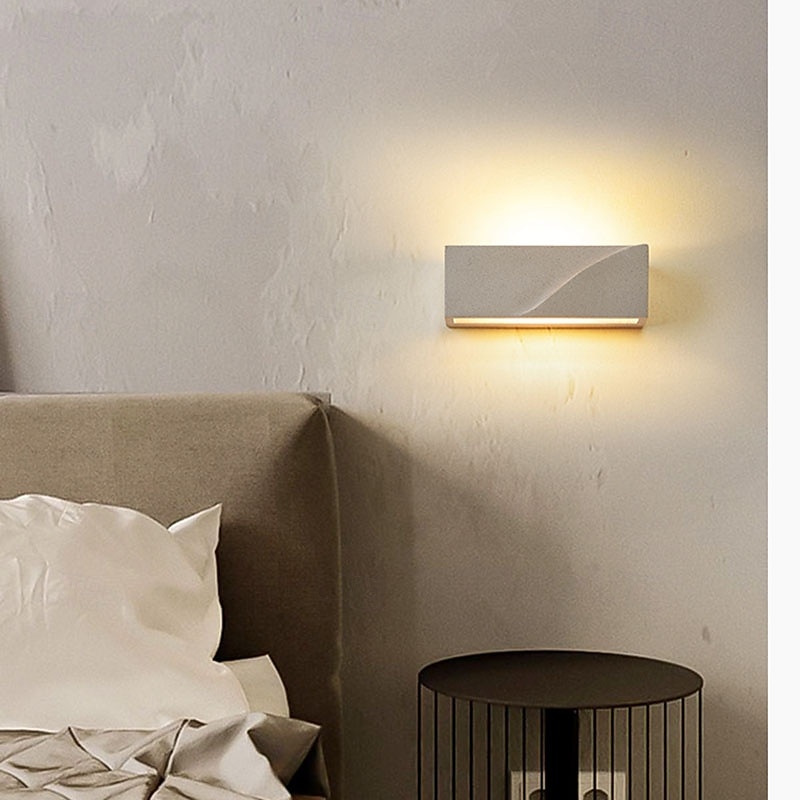 applique murale rectangulaire moderne en pierre, applique murale encastrée supérieure et inférieure en ciment 110-240v 10w de 2025 ? $82.99 –P5