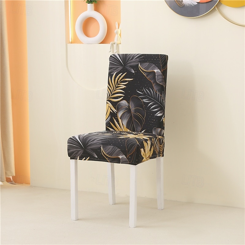 Funda para silla de comedor, súper ajustada, elástica, extraíble, lavable, corta, funda protectora para silla de comedor, funda para asiento para hotel, comedor, ceremonia, banquete, fiesta de bodas 2025 - $14.49 –P1