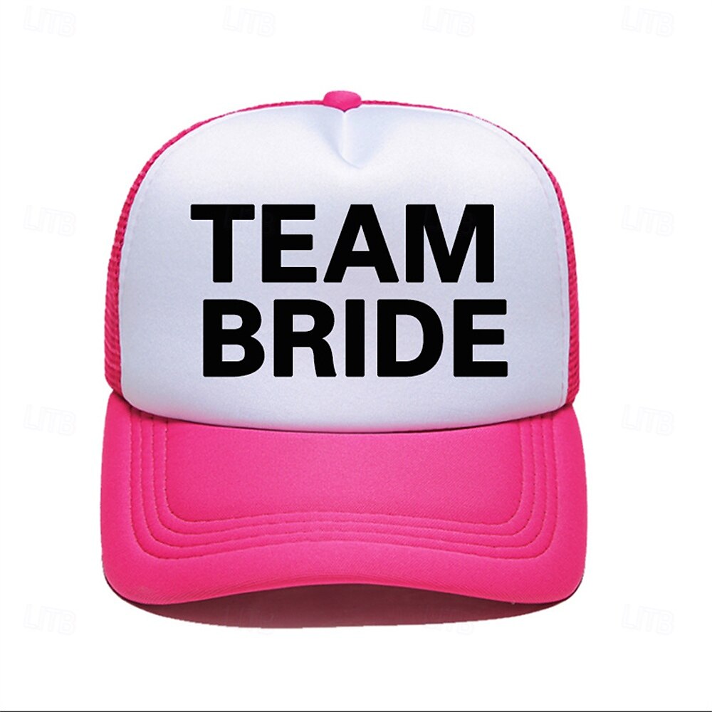 Chic BRIDE Print Baseball Cap for Women - Adjustable, Sun-Protective Mesh Trucker Hat with Breathable Design - Perfect for Spring & Summer Outings 2025 - $10.99 –P15