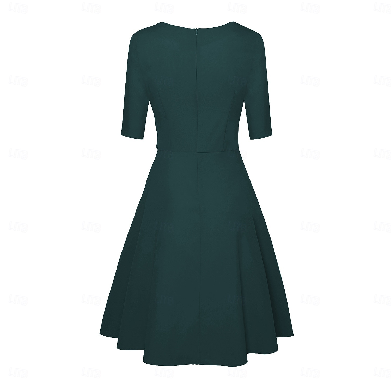 Per donna Mini Abito Abito a trapezio Elegante Festa cocktail All'aperto Feste Ospite di nozze Vestibilità regolare Grafico Mezza Manica Girocollo Blu marino Verde del 2026 a $39.99 –P6