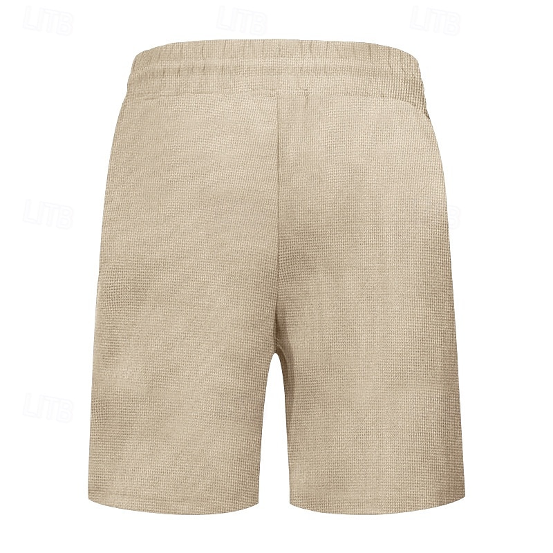 Herren Waffel Sportliche Shorts Sweatshorts Kurze Hose Shorts Kurze Hosen Sommer-Shorts Tasche Kordelzug Elastische Taille Glatt Komfort Atmungsaktiv Kurz Outdoor Sport Klassisch Brautkleider schlicht 2025 - $13.99 –P8