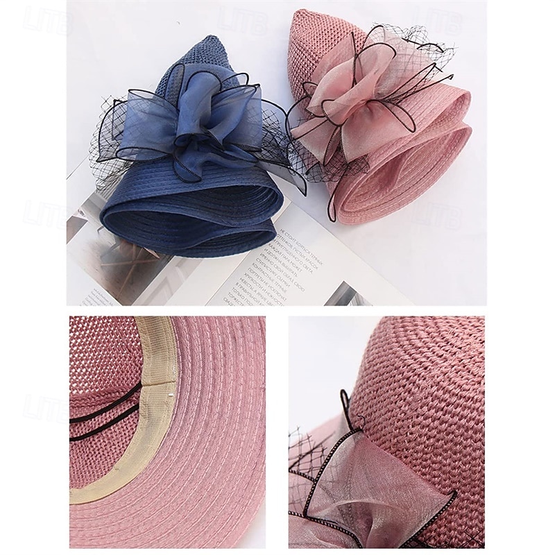 Women Organza Kentucky Derby Hat Fascinators Bucket Bowler Hat for Tea Party Bridal Wedding Church Dress Hat Sun Cap 2026 - $14.99 –P5