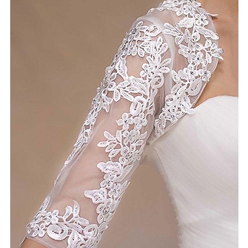 kvinners blonder bryllup brude bolero jakker sjal formell fest ball kveld kappe for brud brudepike wrap trekker på skuldrene 2026 - $34.99 –P4