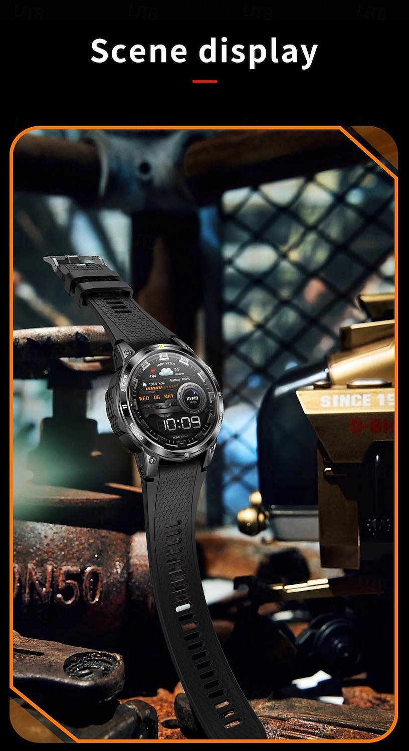 696 NX18Pro Smart klocka 1.5 tum Smart Klocka Blåtand EKG + PPG Stegräknare Samtalspåminnelse Kompatibel med Android iOS Dam Herr Handsfreesamtal Meddelandepåminnelse IP 67 48mm klockfodral 2025 - $79.99 –P18