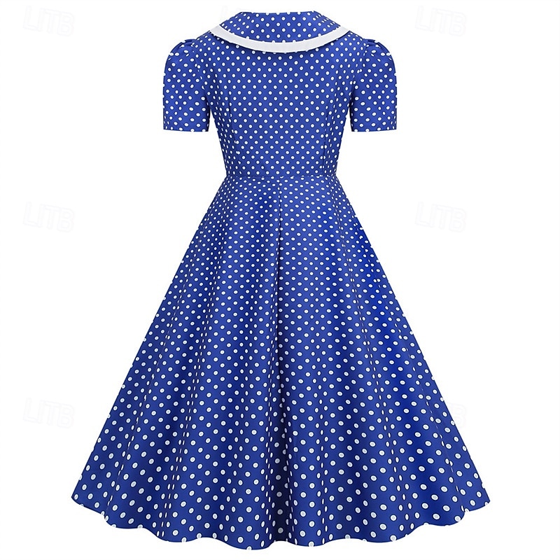 Retro 50. léta Rockabilly Šaty Houpací šaty Maškarní kostým Dámské Karneval Plesová maškaráda Denní nošení loučení se svobodou nevěsty Dospělé Šaty Šaty pro návrat domů 2025 - $23.99 –P3